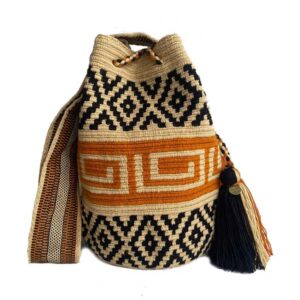 Recznie robiona etniczna torebka Wayuu SELINA