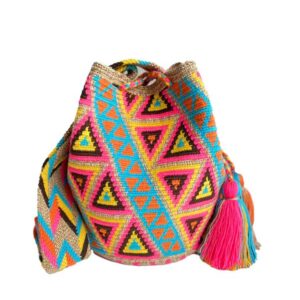 Kolorowa torebka damska worek Wayuu MALESIA.