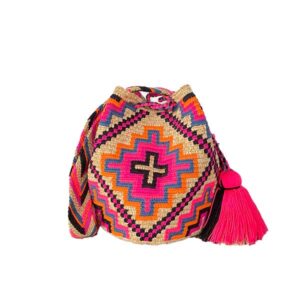Kolorowy wakacyjny worek Mochila Wayuu AMPARO